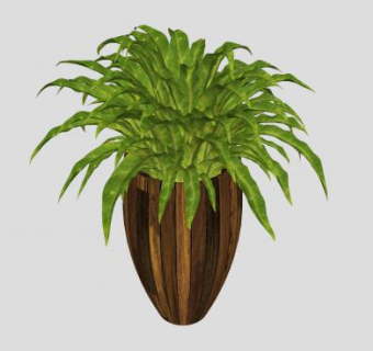 木花盆植物装饰SU模型下载_sketchup草图大师SKP模型