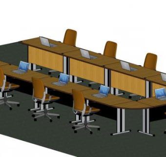 会议台SU模型下载_sketchup草图大师SKP模型
