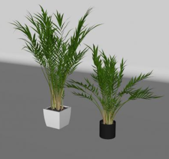 简约竹子盆景SU模型下载_sketchup草图大师SKP模型