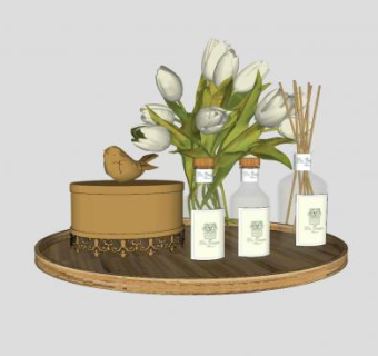 香水花瓶装饰品摆件SU模型下载_sketchup草图大师SKP模型