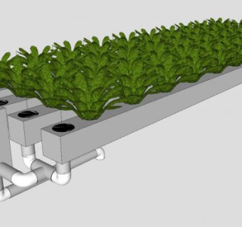 混合种植管道SU模型下载_sketchup草图大师SKP模型