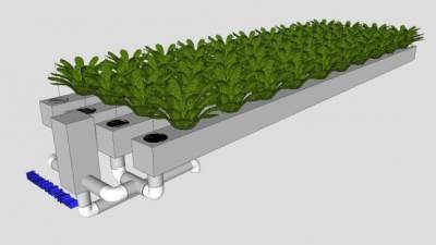 混合种植管道SU模型下载_sketchup草图大师SKP模型