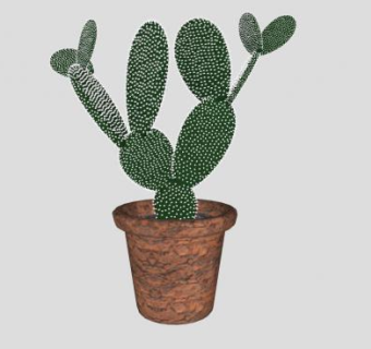 仙人掌室内摆件SU模型下载_sketchup草图大师SKP模型