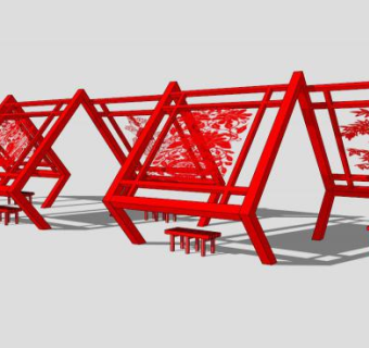 剪纸墙su模型下载_sketchup草图大师SKP模型