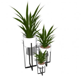 创意花盆su模型下载_sketchup草图大师SKP模型