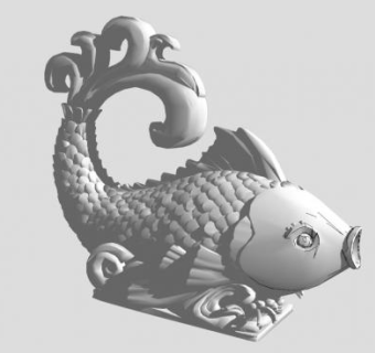 雕塑鱼su模型下载_sketchup草图大师SKP模型