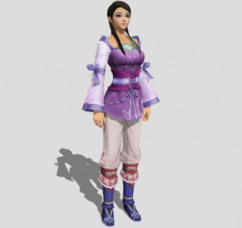 古代女人物SU模型下载_sketchup草图大师SKP模型