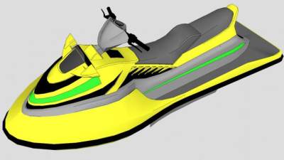 水上摩托SU模型下载_sketchup草图大师SKP模型