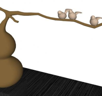 葫芦摆件SU模型下载_sketchup草图大师SKP模型