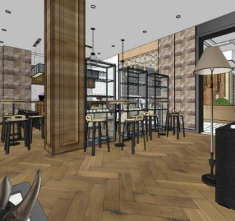 酒店室内设计su模型下载_sketchup草图大师SKP模型