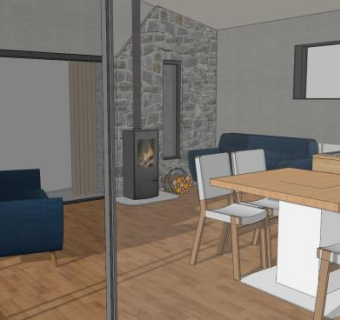 现代客厅设计SU模型下载_sketchup草图大师SKP模型