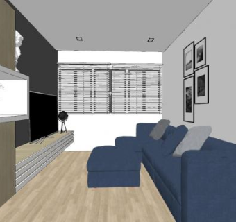 现代极简家具组合SU模型下载_sketchup草图大师SKP模型