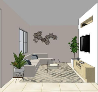 现代客厅设计sketchup模型下载_sketchup草图大师SKP模型