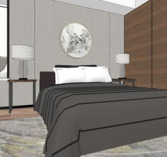 简约风格室内家装sketchup模型下载_sketchup草图大师SKP模型