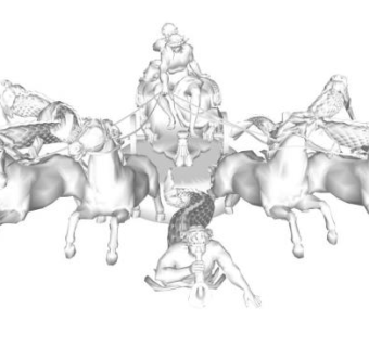 欧式动物雕塑su模型下载_sketchup草图大师SKP模型