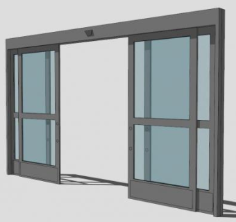 现代推拉门su模型下载_sketchup草图大师SKP模型