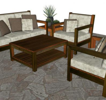 沙发茶几su模型下载_sketchup草图大师SKP模型