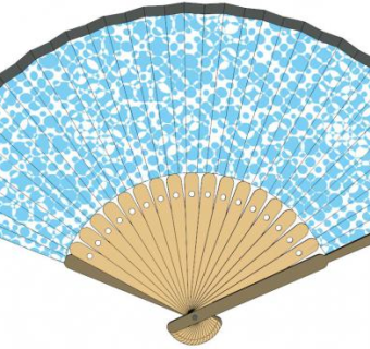 折扇的su模型下载_sketchup草图大师SKP模型