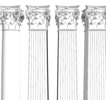别墅柱子su模型下载_sketchup草图大师SKP模型