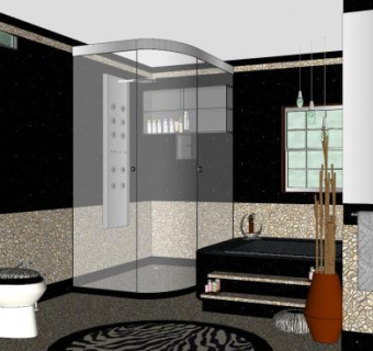 现代卫浴SU模型下载_sketchup草图大师SKP模型