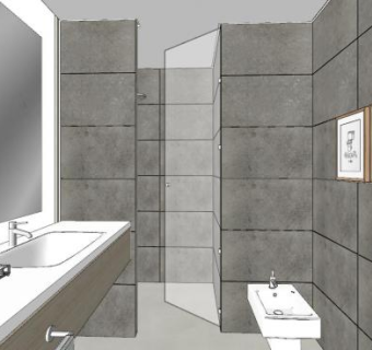 现代简约卫浴设计SU模型下载_sketchup草图大师SKP模型