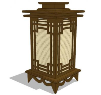 现代中式简洁灯具su模型下载_sketchup草图大师SKP模型