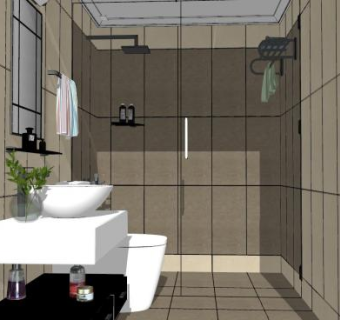 现代风卫浴SU模型下载_sketchup草图大师SKP模型