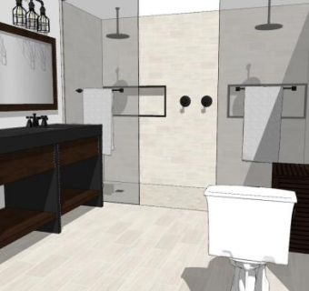 现代卫浴装修sketchup模型下载_sketchup草图大师SKP模型