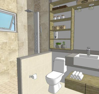 现代主义卫浴SU模型下载_sketchup草图大师SKP模型