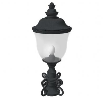 简欧草坪灯su模型下载_sketchup草图大师SKP模型