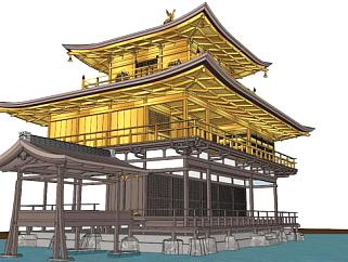 日本寺庙su模型下载_sketchup草图大师SKP模型