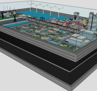 景观沙盘su模型下载_sketchup草图大师SKP模型