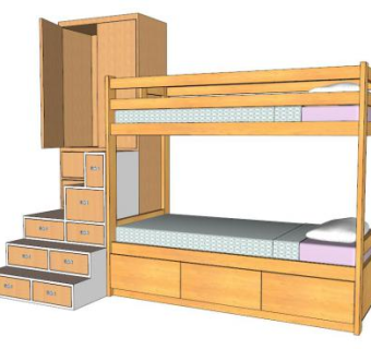 学校衣柜su模型下载_sketchup草图大师SKP模型