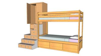 学校衣柜su模型下载_sketchup草图大师SKP模型