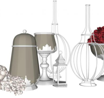 室内装饰物SU模型下载_sketchup草图大师SKP模型