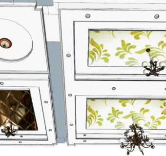 吊顶灯su模型下载_sketchup草图大师SKP模型