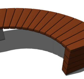 弧形座椅su模型下载_sketchup草图大师SKP模型