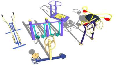 户外设施su模型下载_sketchup草图大师SKP模型