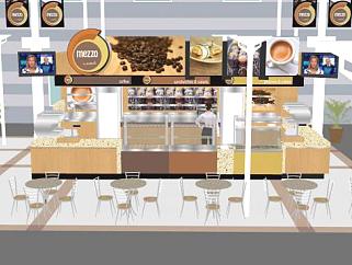 <em>现代咖啡面包店</em>SU模型下载_sketchup草图大师SKP模型