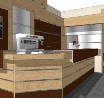 现代美式奶茶店SU模型下载_sketchup草图大师SKP模型