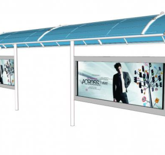 钢化玻璃雨棚su模型下载_sketchup草图大师SKP模型