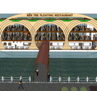 水上咖啡餐厅SU模型下载_sketchup草图大师SKP模型