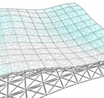 钢结构雨棚su模型下载_sketchup草图大师SKP模型