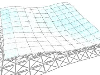 钢结构雨棚su模型下载_sketchup草图大师SKP模型