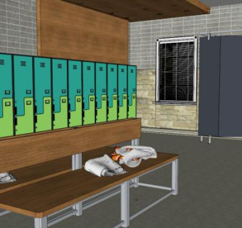 更衣室su模型下载_sketchup草图大师SKP模型