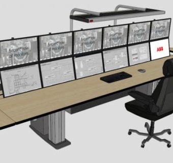 室内监视器SU模型下载_sketchup草图大师SKP模型