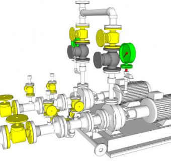 铁管道su模型下载_sketchup草图大师SKP模型