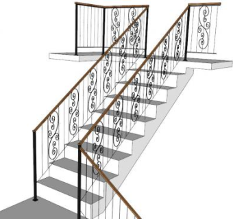不锈钢扶手su模型下载_sketchup草图大师SKP模型