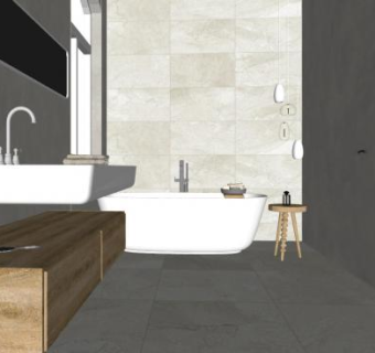 现代简约浴室家装SU模型下载_sketchup草图大师SKP模型