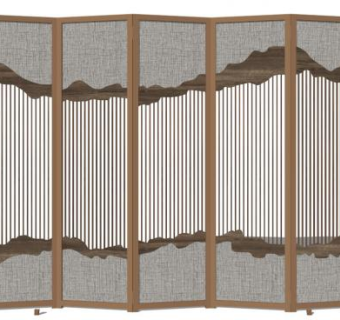 现代中式屏风su模型下载_sketchup草图大师SKP模型